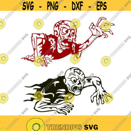 Zombie Monster Halloween Cuttable SVG PNG DXF eps Designs Cameo File Silhouette Design 195