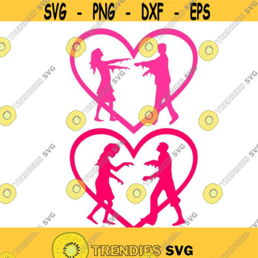 Zombie Wedding love Cuttable Design Pack SVG PNG DXF eps Designs Cameo File Silhouette Design 1572
