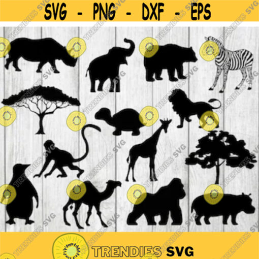 Zoo animals svg bundle zoo animals clipart zoo svg animals svg cut files for cricut silhouette dxf png eps Design 2954