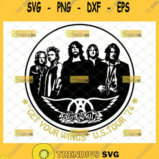 aerosmith svg get your wings us tour 74 svg rock band logo rock n roll svg joe perry