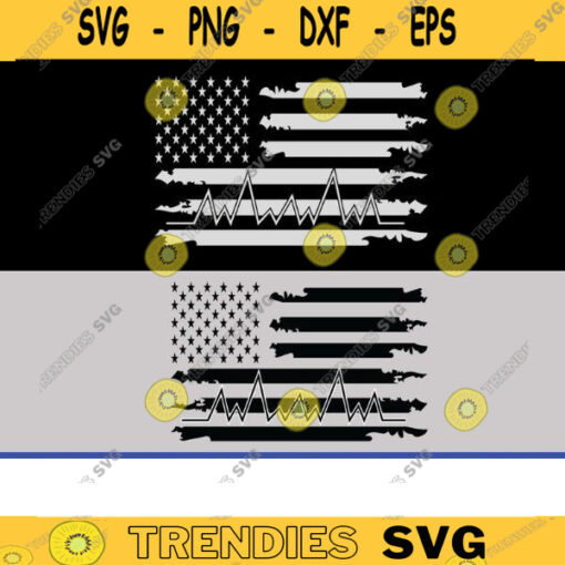 american flag Heart beat svg eps pdf png dxf USA flag heart beat svg heart beat svg Cut File For Silhouette Cricut Scan N Cut Svg copy