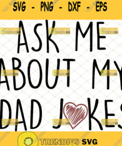 ask me about my dad jokes svg fathers day funny svg scribble heart svg 1