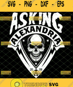 Asking Alexandria Svg Silhouette Skull Logo Svg Cut Files Svg Clipart Silhouette Svg Cricut Svg
