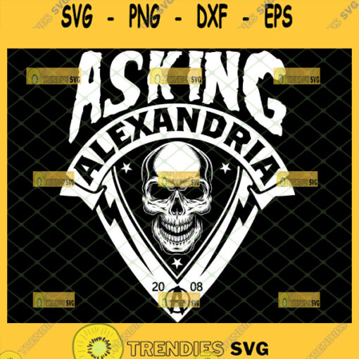 asking alexandria svg silhouette skull logo