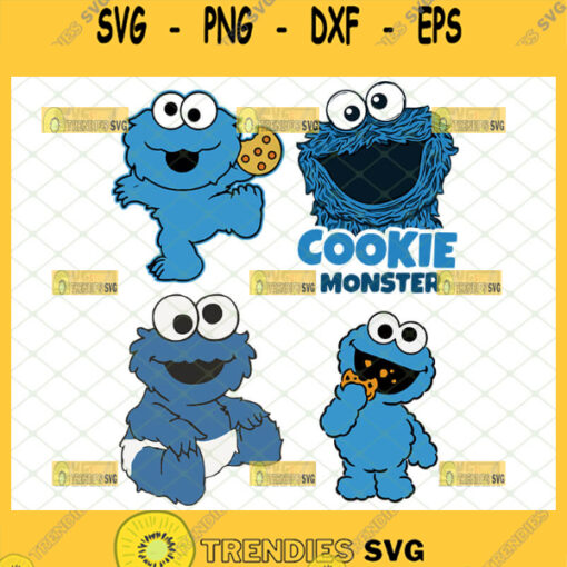 baby cookie monster svg
