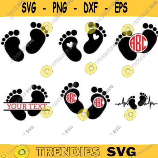 baby feet svg baby svg baby footprint svg baby foot svg newborn svg monogram svg. split name frame svg baby feet monogram name frame copy