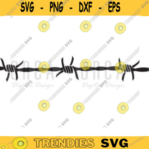 barbed svgbarb svg Barbed wire black silhouette png file digital file downloadable 13