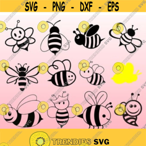 bees svg bundle bumblebee svg honey bee svg bee svg bee clipart cut files for cricut silhouette INSTANT DOWNLOAD Design 2