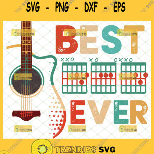 best dad ever acoustic guitar svg diy gifts for music lovers fathers day svg