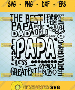 Best Papa Svg Fathers Day Word Art Svg Gifts For Dad And Grandpa Svg Cut Files Svg Clipart Silho