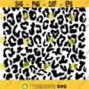 black and white cheetah print svg and png digital cut file cricut cameo animal print themed Design 43