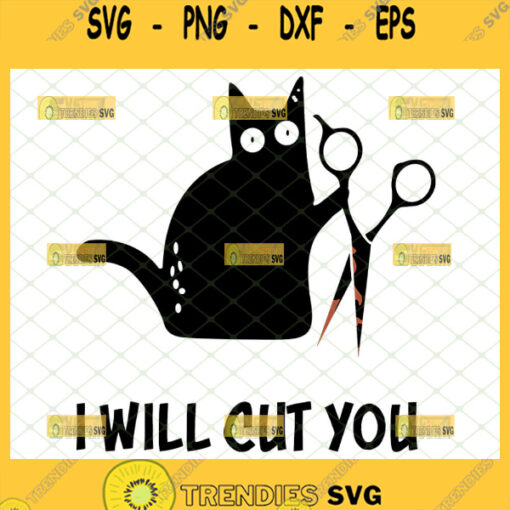 black cat i will cut you svg funny animal gifts
