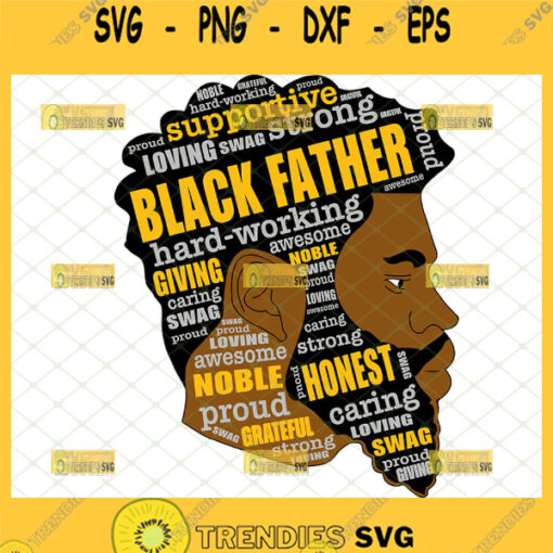 black father svg black man afro svg word art african american fathers day svg 1