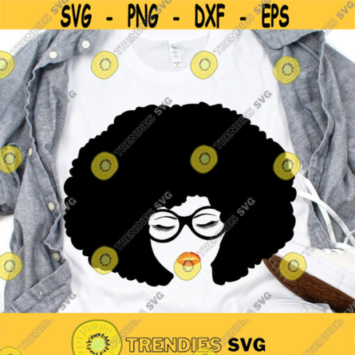 black woman svg black girl svg afro woman svg Africa america svg Afro hair svg Make up svg iron on SVG DXF eps png pdf Diva svg Design 187