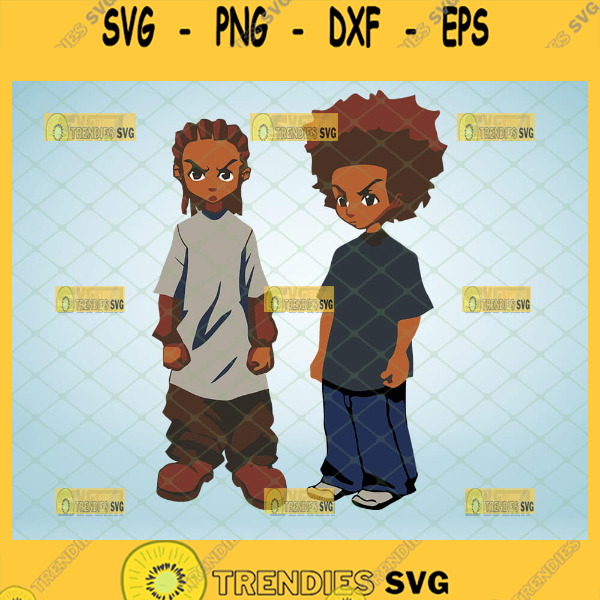 Boondocks Svg Huey Freeman Riley Freeman American Animated Sitcom Tv ...