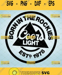 born in the rockies coors light svg beer logo inspired