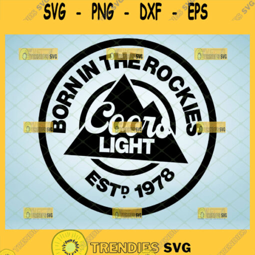 born in the rockies coors light svg beer logo inspired