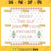 buddy the elf whats your favorite color svg ugly christmas sweater svg