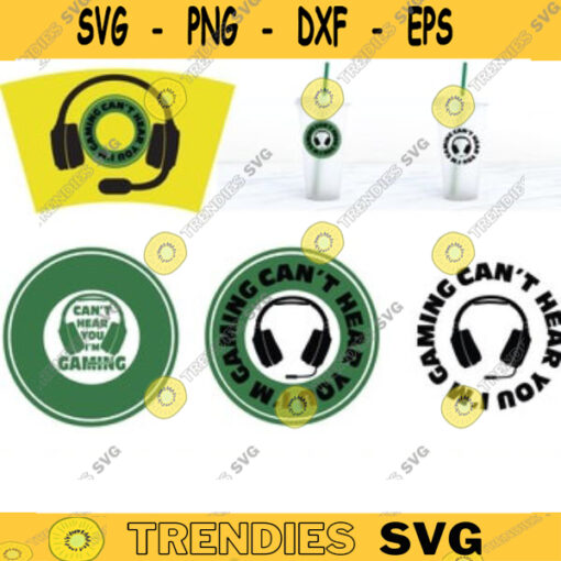 can39t hear you i39m gaming svg gamer svg video game svg full wrap svg venti Cold Cup Svg cold cup svg tumbler svg coffee cup svg copy