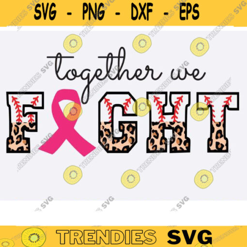 cancer half leopard cancer fight svg leopard baseball sport cancer svg png wear pink svg together we fight Breast Cancer awareness Svg Design 1559 copy