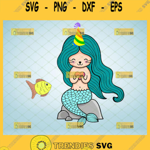 cartoon mermaid cat svg purrmaid svg cute animal lover gifts