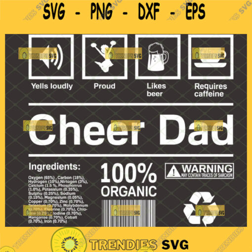 cheer dad svg sound cheer leader beer tea scan payment warning icon 1