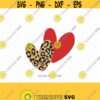 cheetah print heart svg Valentine SVG Valentines Day SVG Love SVG Love Heart SvgCriCut Files svg jpg png dxf Silhouette cameo Design 678