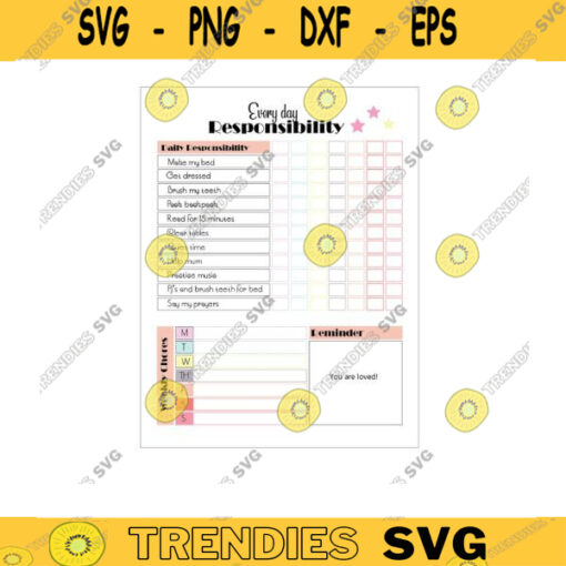 chore chart for kids kids chore chart routine chart editable chore chart Printable Chore Chart Kids Responsibility Chart Reward Chart Design 1369 copy