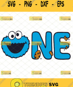 Cookie Monster One Svg 1St Birthday Shirt Svg Svg Cut Files Svg Clipart Silhouette Svg Cricut Sv