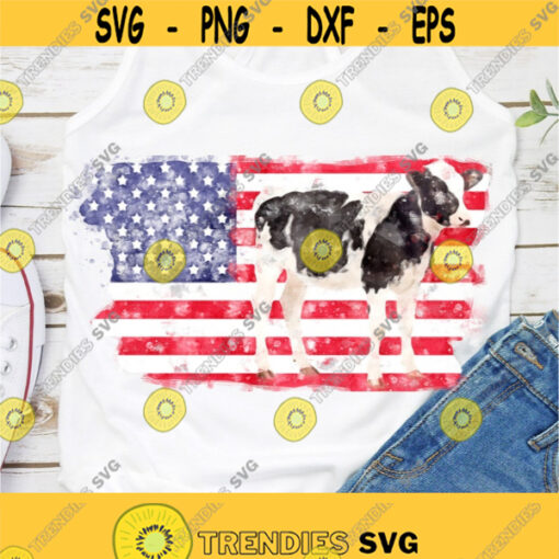 cow png flag png american flag png 4th of july png heifer png sublimation PNG sublimation designs download digital download iron on Design 407