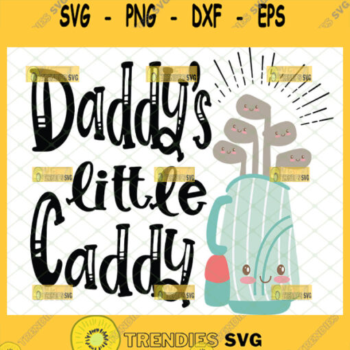 cute daddys little caddy svg diy gift ideas baby golf onesie svg 1