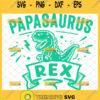 cute papasaurus rex svg fathers day dinosaur shirt svg 1