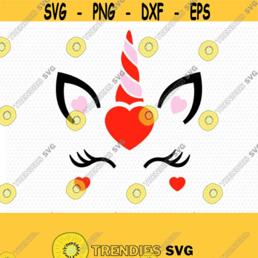 cute valentines day unicorn svg unicorn eyelashes svg Love valentine svg valentines Day SVG cricut Silhouette cut file svg dxf jpg png Design 167