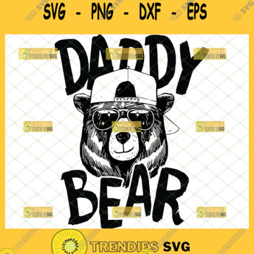 daddy bear svg bear head hat svg bear with sunglasses logo fathers day 1