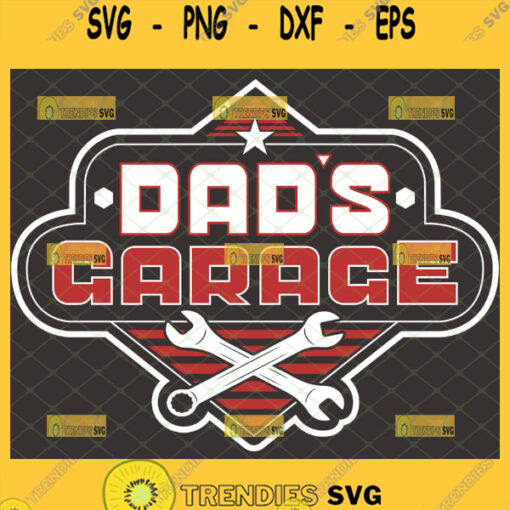 dads garage svg crossed wrenches logo fathers day gift ideas for mechanic dad