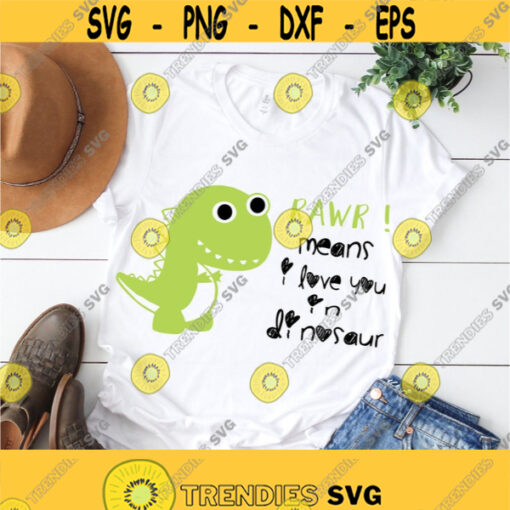 dinosaur svg valentines svg t rex svg valentine svg rawr svg t rex svg valentines day svg kid svg iron on SVG DXF eps png Design 459