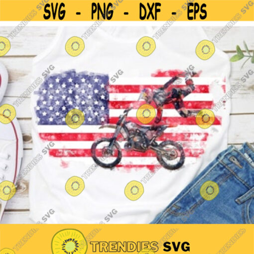 dirt bike png motocross png american flag png bike png off road png PNG sublimation designs download digital download iron on Design 133
