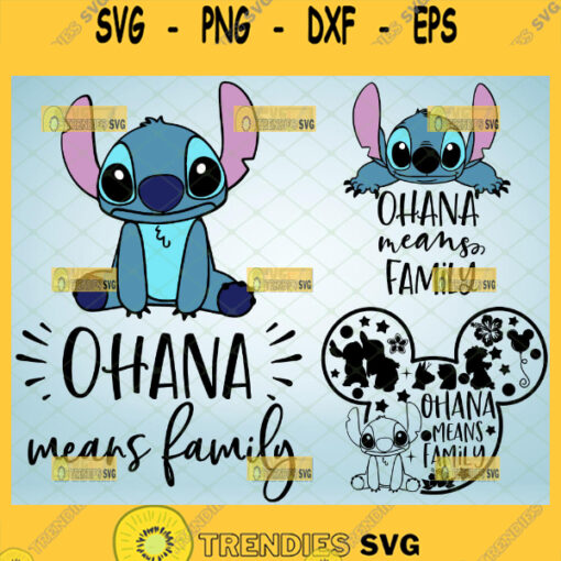 disney stitch ohana means family svg