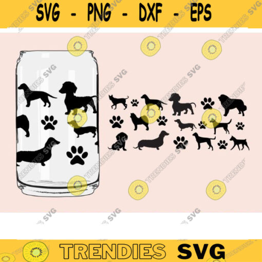 dogs paw glass wrap svg png can glass wrap dog pattern Glass Wrap Svg 16oz Full Wrap Svg Can Glass coffee can glass dog lovers paw copy