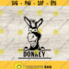 donkey head donkey svg farm animal Silhouette and Cricut Files Svg Png Eps and Jpg. Design 24