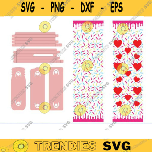 donuts drip glitter pen wraps svg donut glitter pen wraps window glitter pen BOX TEMPLATE Glitter Pen patterns svg display card svg copy