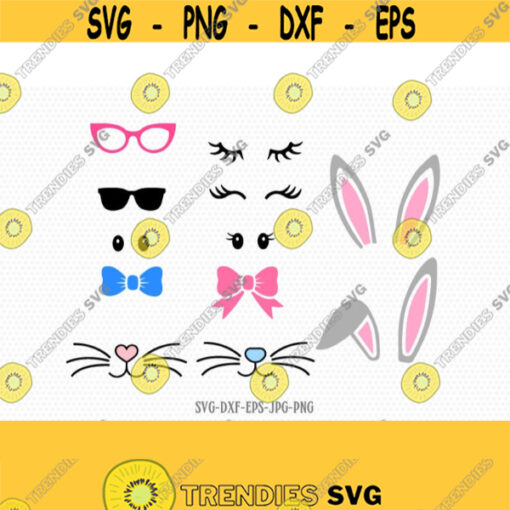 easter Bunny kit Svg Easter Svg Easter Bunny Svg Easter cut Files Cricut svg jpg png dxf Silhouette cameo Design 273