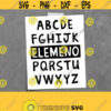 elemeno SVG. Funny ABC Cut Files. Teacher Humor Cutting Machine. Alphabet Vector. Kids Back School Instant Download dxf eps png jpg pdf Design 666