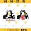 excavator svg excavator monogram svg digger svg construction svg excavator name frame svg heavy equipment svg excavator split monogram Design 1020 copy