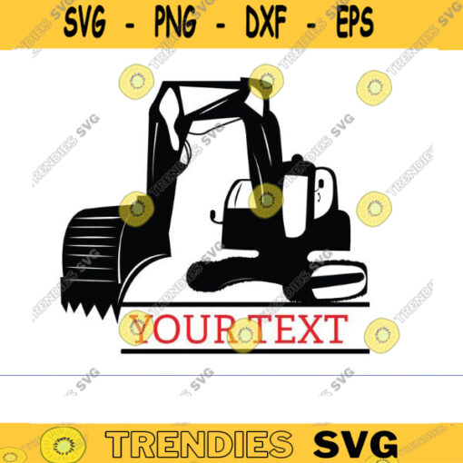 excavator svg excavator monogram svg digger svg construction svg excavator name frame svg heavy equipment svg excavator split monogram copy