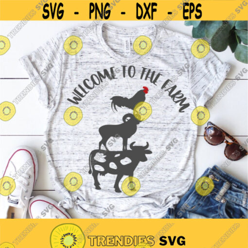 farm svg farmhouse svg goat svg welcome svg country svg home svg farm life svg rooster svg cow svg iron on SVG DXF eps png Design 182