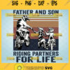 father and son riding partners for life svg vintage fathers day motorcycle gifts dirt bike riders svg