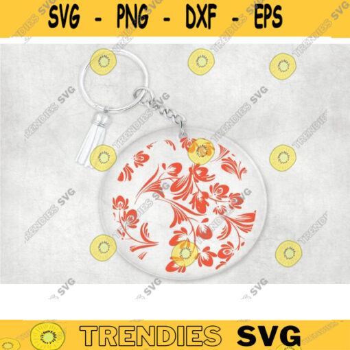 floral flower keychain svg Keychain Pattern SVG Key Ring Pattern Key Ring svg Round Pattern svg Circle Patterns Svg brush stroke svg Design 1388 copy