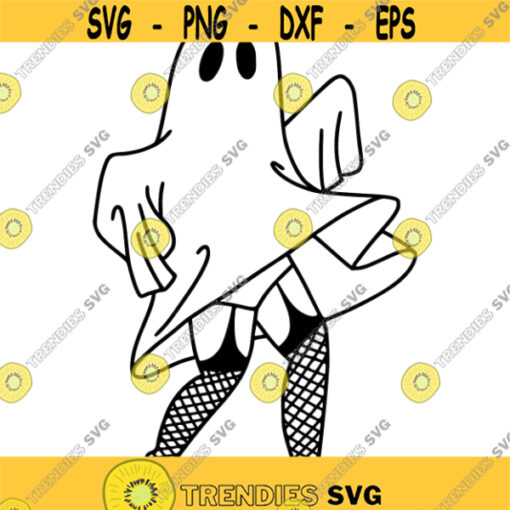 funny ghost with stockings halloween themed cape goes up svg png dxf Design 119