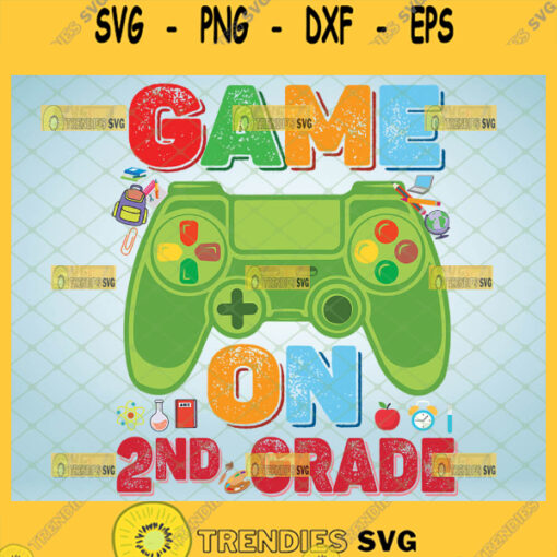 game on 2nd grade svg second grade teacher shirt svg game controller school gifts